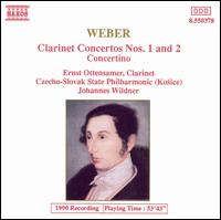 Weber: Clarinet Concertos - Concertino - Ernst Ottensamer (clarinet); Czecho-Slovak State Philharmonic Orchestra (Kosice); Johannes Wildner (conductor)