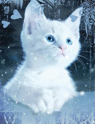 White Snow Blue Eye Cat Composition Notebook, Wide Ruled: Lined Student Exercise Book (Cute Kittens Series) - Willow, Enchanted