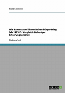 Wie Kam Es Zum Libanesischen Burgerkrieg (AB 1975)? - Vergleich Bisheriger Erklarungsansatze