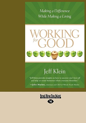 Working for Good: Making a Difference While Making a Living (Easyread Large Edition) - Klein, Jeff