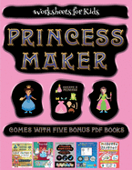 Worksheets for Kids (Princess Maker - Cut and Paste): This book comes with a collection of downloadable PDF books that will help your child make an excellent start to his/her education. Books are designed to improve hand-eye coordination, develop fine...