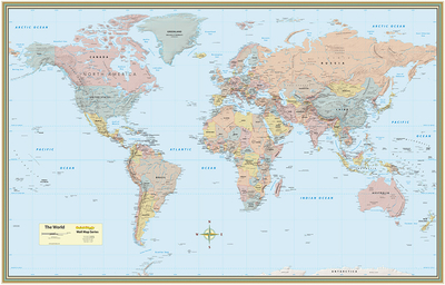 World Map-Paper - BarCharts Inc