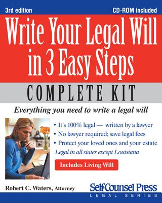 Write Your Legal Will in 3 Easy Steps - Waters, Robert C