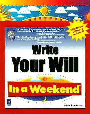 Write Your Will in a Weekend - Nemes, Gabrielle, and Sovich, Christine M, and Prima Development