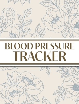 XL Large Print 1-Year Blood Pressure Tracker (Blue Roses on Cream): 8"x10" Hardcover 52+ Extra Weeks Daily Blood Pressure Logbook Tracker Complete with Monthly Trend Graphs (5 Weeks a Month) - Revive Stationery