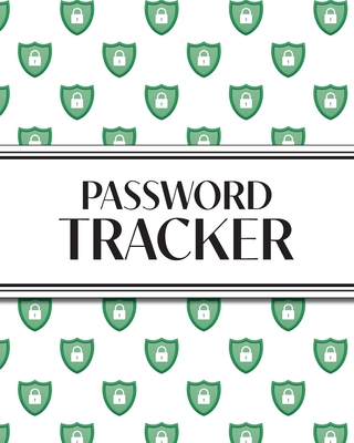 XL Large Print Password Tracker (Lock Shield Green): 8"x10" 450+ Alphabetical Password Logbook for Easy Organization; Perfect for Seniors with its 16 pt Font! - Revive Stationery