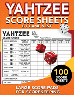 Yahtzee Score Sheets: 100 Large Score Pads for Scorekeeping 8.5" x 11" Yahtzee Score Cards