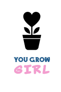 You Grow Girl: Funny Blank Lined Journal Notebook, 120 Pages, Soft Matte Cover, 6 x 9