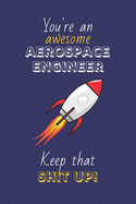 You're An Awesome Aerospace Engineer Keep That Shit Up!: Aerospace Engineer Gifts: Novelty Gag Notebook Gift: Lined Paper Paperback Journal
