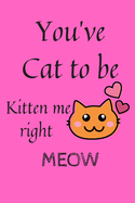 You've Cat To Be Kitten Me Right Meow: (100 Pages, 6 x 9 in)