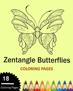 Zentangle Butterflies Coloring Pages