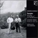 Zoltan Kodaly: Sonates - Roel Dieltiens (cello); Sergiu Luca (violin)